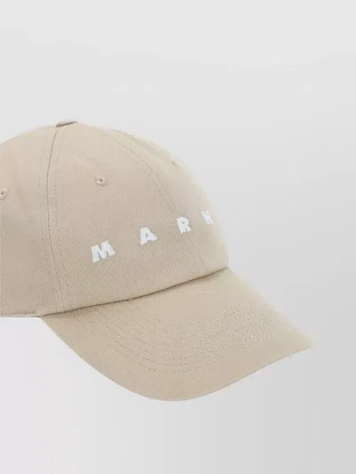Marni Graphic Embroidered Cotton Canvas Hat