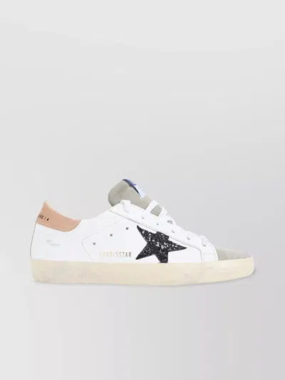 Golden Goose Super Star Glitter Sneakers In Animal Print