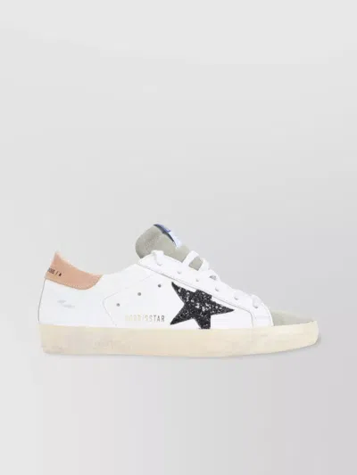 Golden Goose Super Star Glitter Sneakers In Animal Print