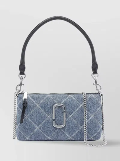 Marc Jacobs Quilted Denim Shoulder Bag With Removable Straps
