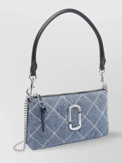 Marc Jacobs Quilted Denim Shoulder Bag With Removable Straps