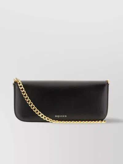 Alexander Mcqueen Leather Skull Flower Shoulder Bag