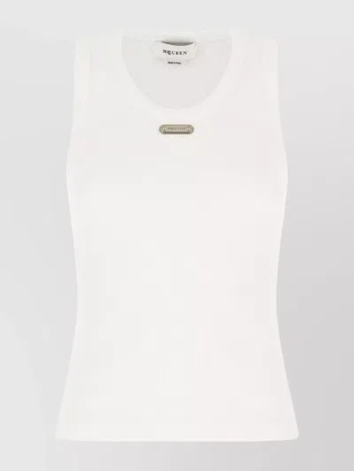 Alexander Mcqueen Mcqueen Placket Tank Top In White