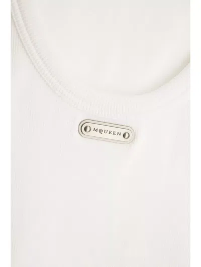 Alexander Mcqueen Mcqueen Placket Tank Top In White