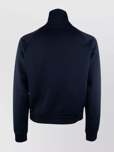 Prada Technical Jersey Full-zip Track Jacket In Blue