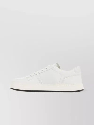 Hogan Low-top Round Toe Rubber Sole Sneakers In White