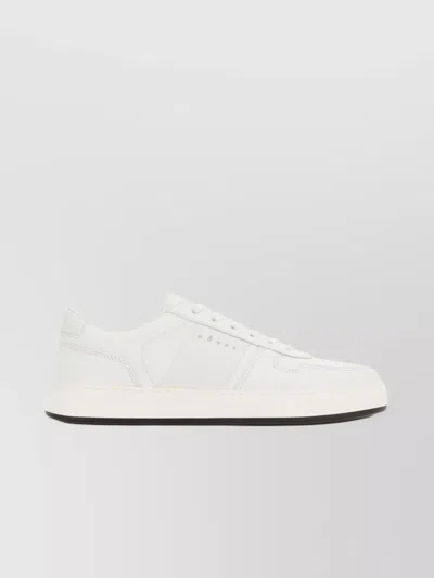 Hogan Low-top Round Toe Rubber Sole Sneakers In White