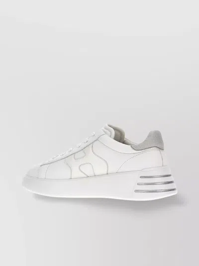 Hogan Nappa Leather Rebel Sneakers In White