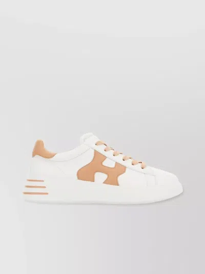 Hogan Rebel Sneakers In Nappa Leather Multicolor In White