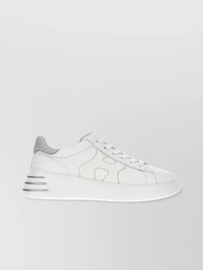Hogan Nappa Leather Rebel Sneakers In White