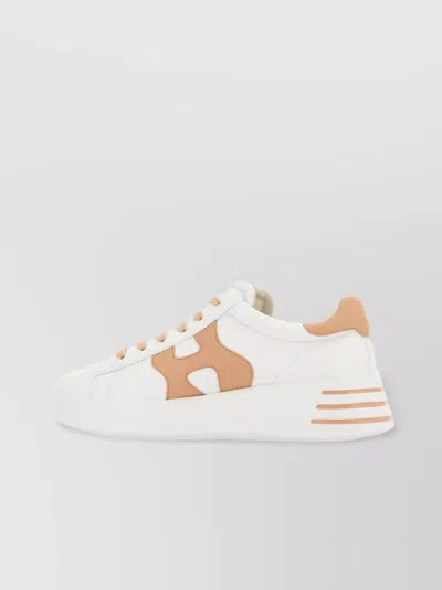 Hogan Rebel Sneakers In Nappa Leather Multicolor In White