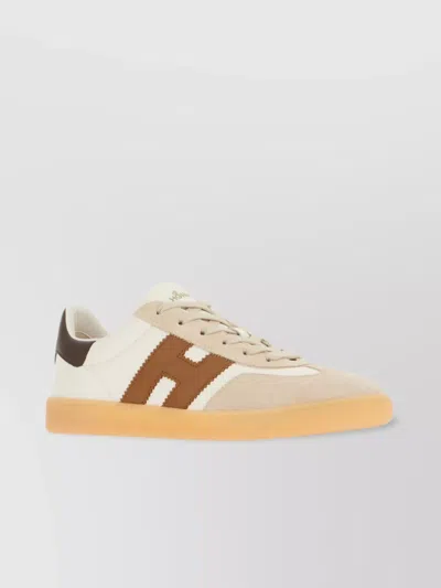 Hogan Cool Smooth And Suede Leather Sneakers Shoes In White