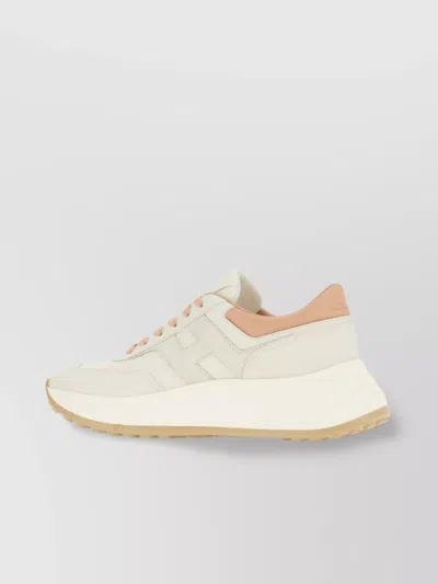 Hogan Footwear With Sole Contrast And Perforated Toe