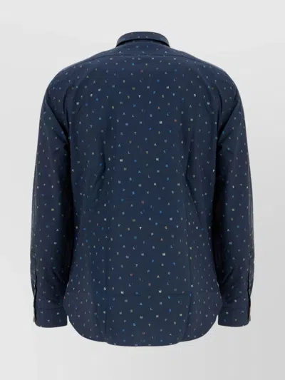 Paul Smith Poplin Shirt Featuring Printed Pattern In Pattern