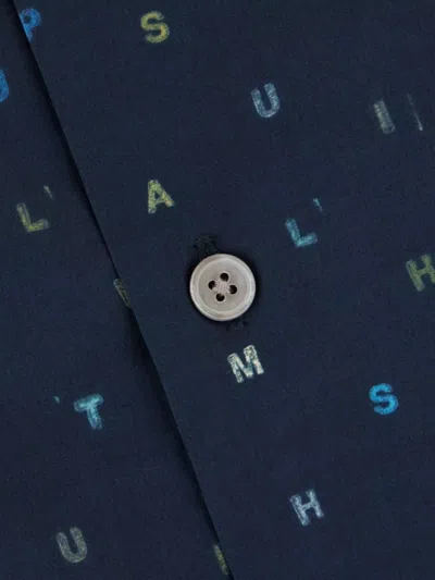 Paul Smith Poplin Shirt Featuring Printed Pattern In Pattern