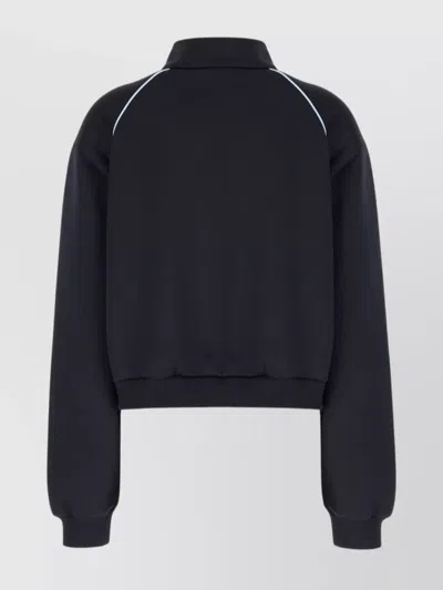 We11 Done Blue Navy Polyester Blend Sweatshirt In Black