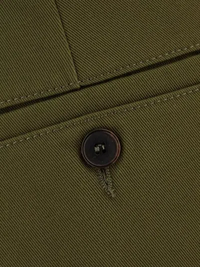 Givenchy Cotton Blend High Waist Cargo Pants In Green