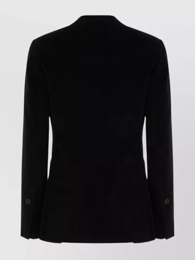 Ferragamo Cotton Blazer Stretch Lapel Single-breasted Pockets