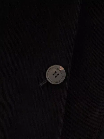 Ferragamo Cotton Blazer Stretch Lapel Single-breasted Pockets