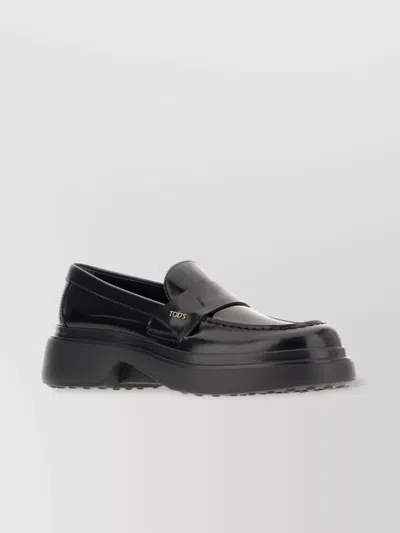 Tod's Leather Loafers With Chunky Sole And Glossy Finish