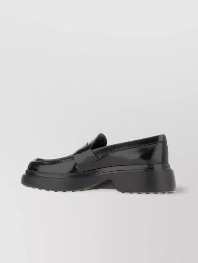 Tod's Leather Loafers With Chunky Sole And Glossy Finish