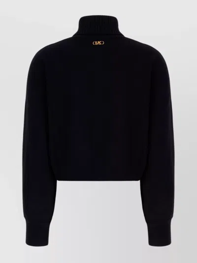 Michael Kors Wool Sweater With Turtleneck And Cropped Length