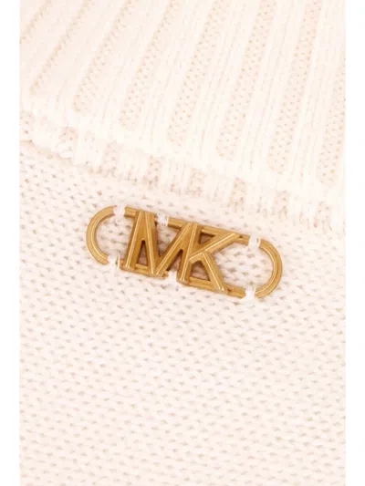 Michael Kors Wool Sweater With Turtleneck And Ribbed Finish In Pink