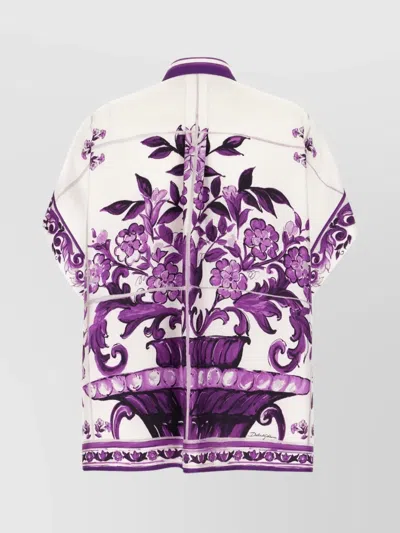 Dolce & Gabbana Silk Shirt With Bold Floral Print In Multi