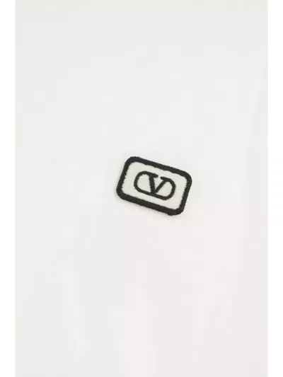Valentino Vlogo Patch T-shirt With In White