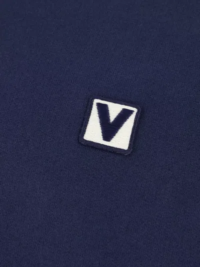 Valentino Cotton Crew Neck Sweatshirt In Blue