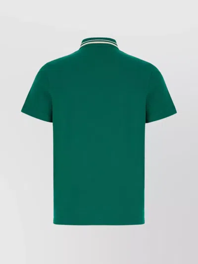 Valentino Polo Jersey Regular Embroidered Dreamatic In Green