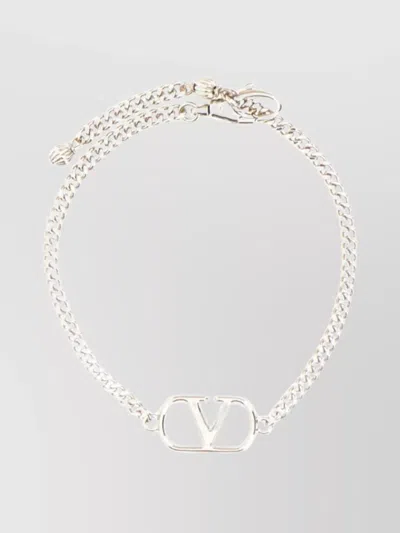 Valentino Metal Chain Link Bracelet With Adjustable Length