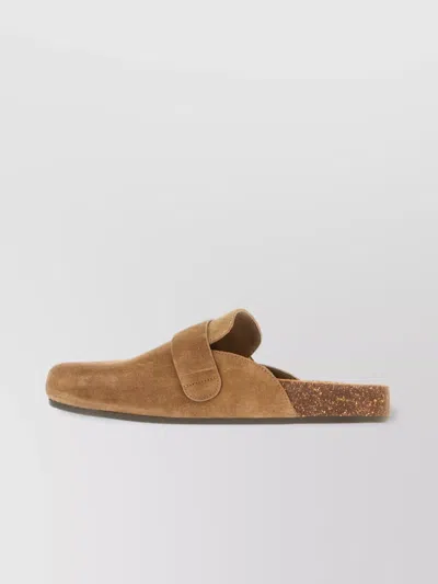 Tory Burch Mellow Suede Slippers Flat Sole