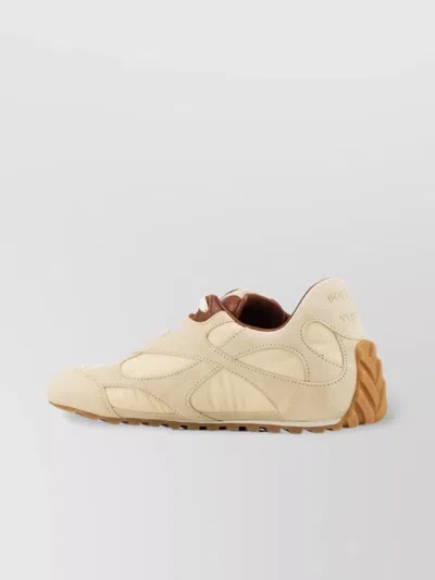 Bottega Veneta Orbit Leather-trimmed Suede And Shell Sneakers