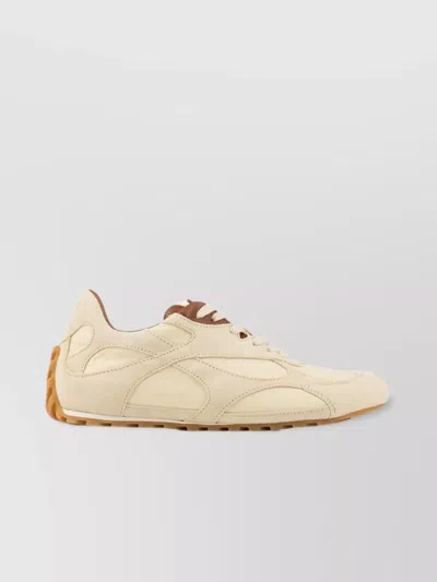 Bottega Veneta Orbit Leather-trimmed Suede And Shell Sneakers