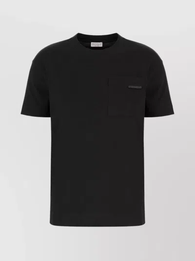 Brunello Cucinelli Cotton T-shirt With Short Sleeves And Embellished Detail