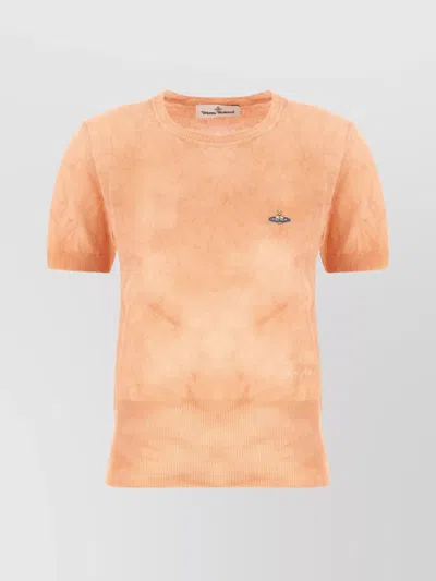 Vivienne Westwood Crew Neck Cotton T-shirt In Orange