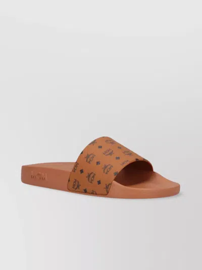 Mcm Heel Sandals With Flat Sole And Open Toe