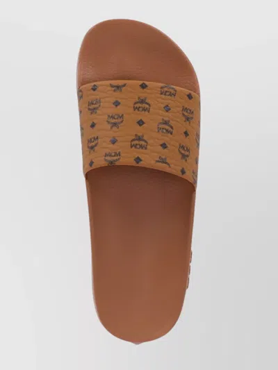 Mcm Heel Sandals With Flat Sole And Open Toe