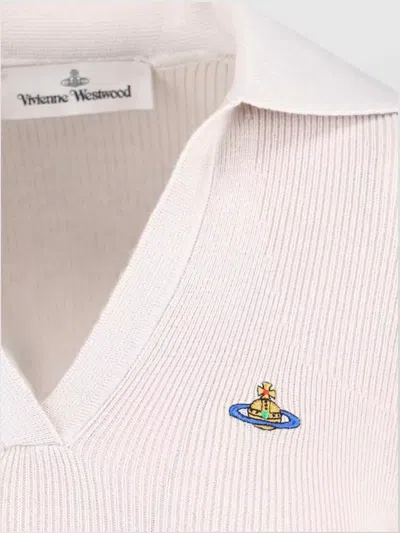 Vivienne Westwood Ribbed Texture Short Sleeves In White