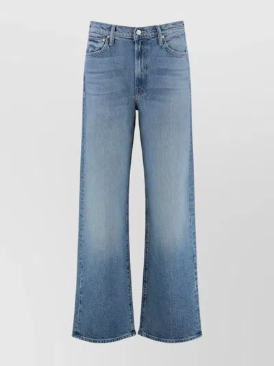 Mother The Dodger Sneak Straight Leg Jeans In Blue