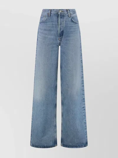 Agolde Straight Leg Jeans With Low Slung Waist