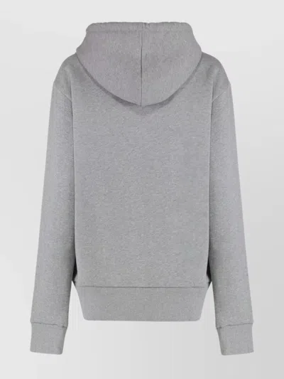 Jw Anderson Grey Cat Print Hoodie In Gray