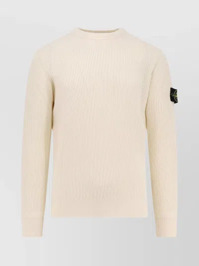 Stone Island Lightweight Geelong Wool Sweater In Neutral