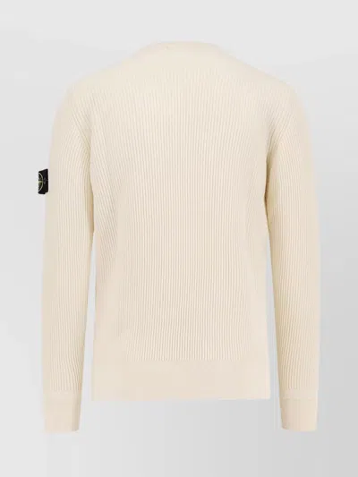 Stone Island Lightweight Geelong Wool Sweater In Neutral
