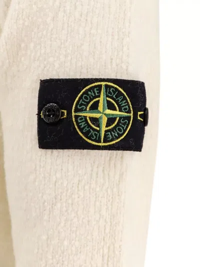 Stone Island Ribbed Crew-neck Cotton Sweater With Long Sleeves In Neutral