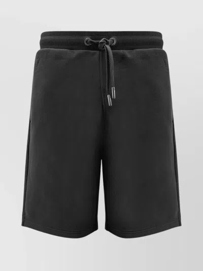 Ami Alexandre Mattiussi Ami Paris Ami De Coeur Logo Embossed Drawstring Shorts In Black