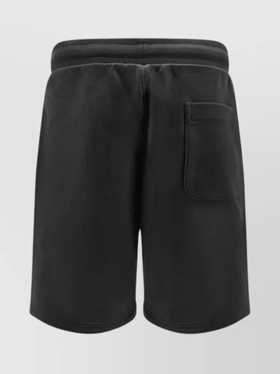 Ami Alexandre Mattiussi Ami Paris Ami De Coeur Logo Embossed Drawstring Shorts In Black