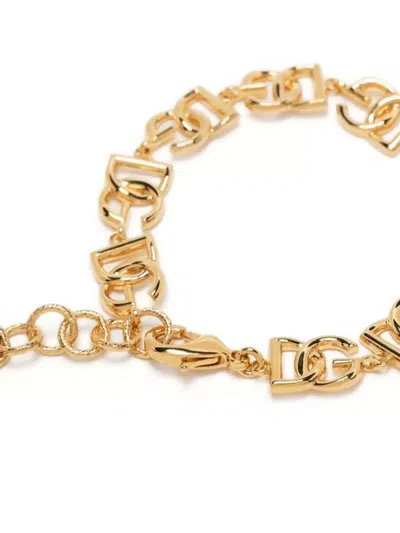 Dolce & Gabbana Logo-plaque Polished-finish Bracelet