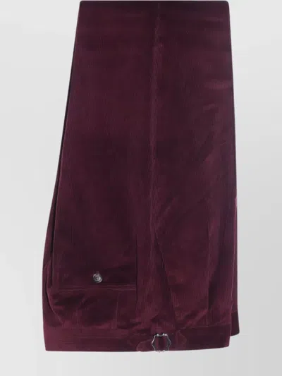 Brunello Cucinelli Velvet Double-breasted Suit Button Detailing In Brown